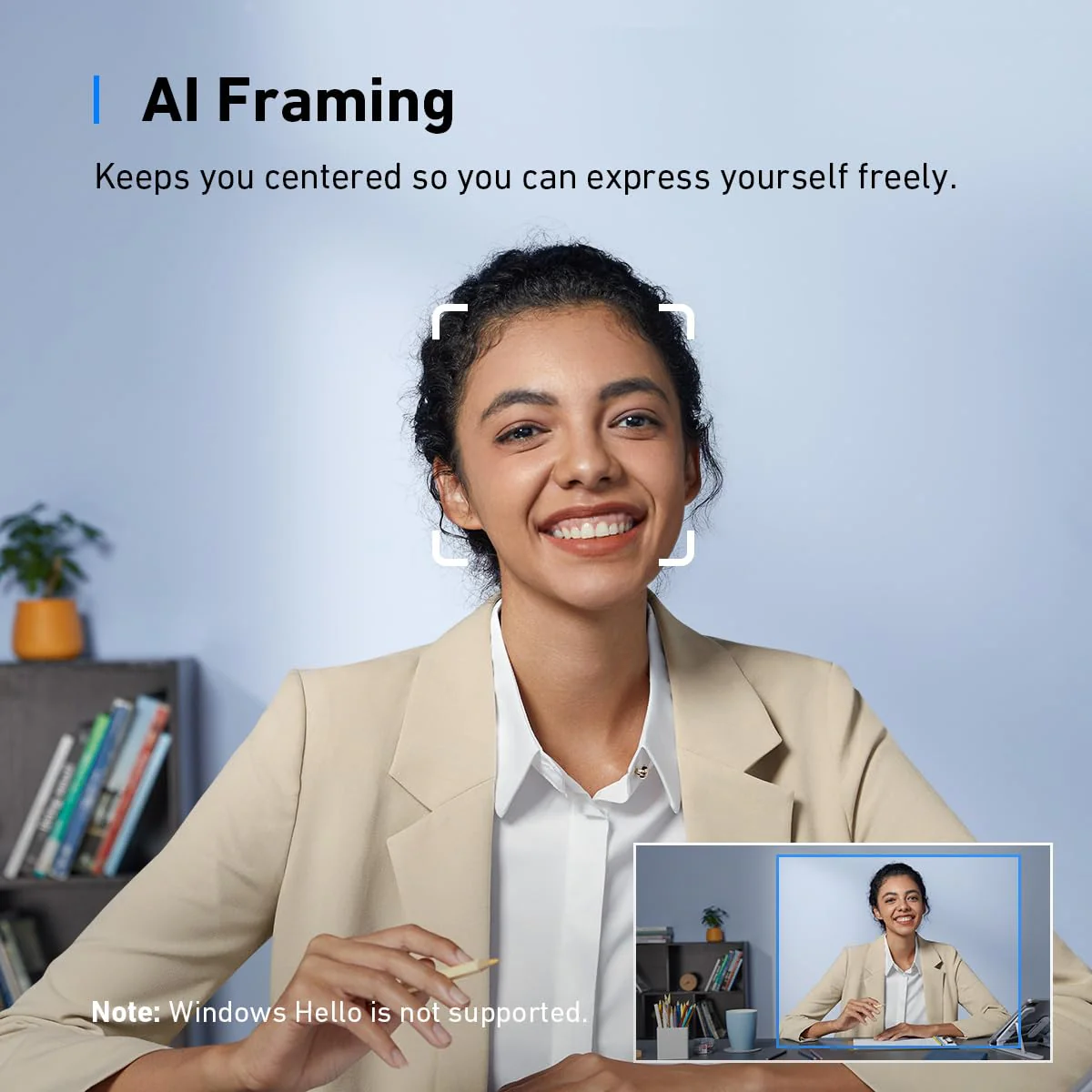 AnkerWork C310 Webcam. 4K Webcam. 12 Megapixel