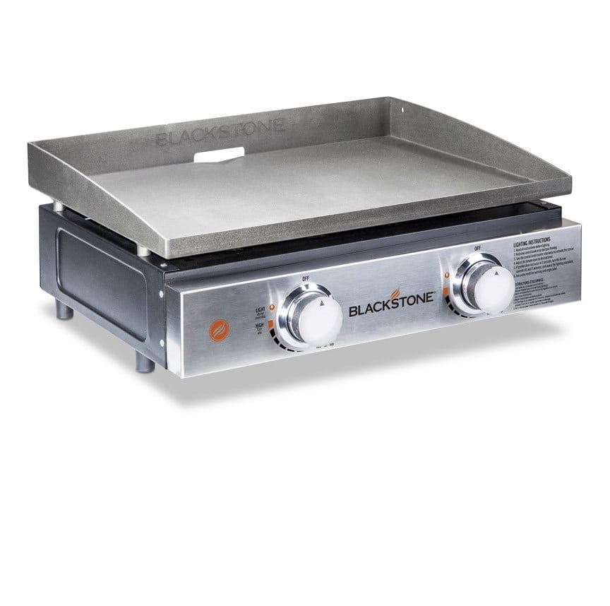 2-Burner 22'' Tabletop Griddle with Stainless Steel Front
