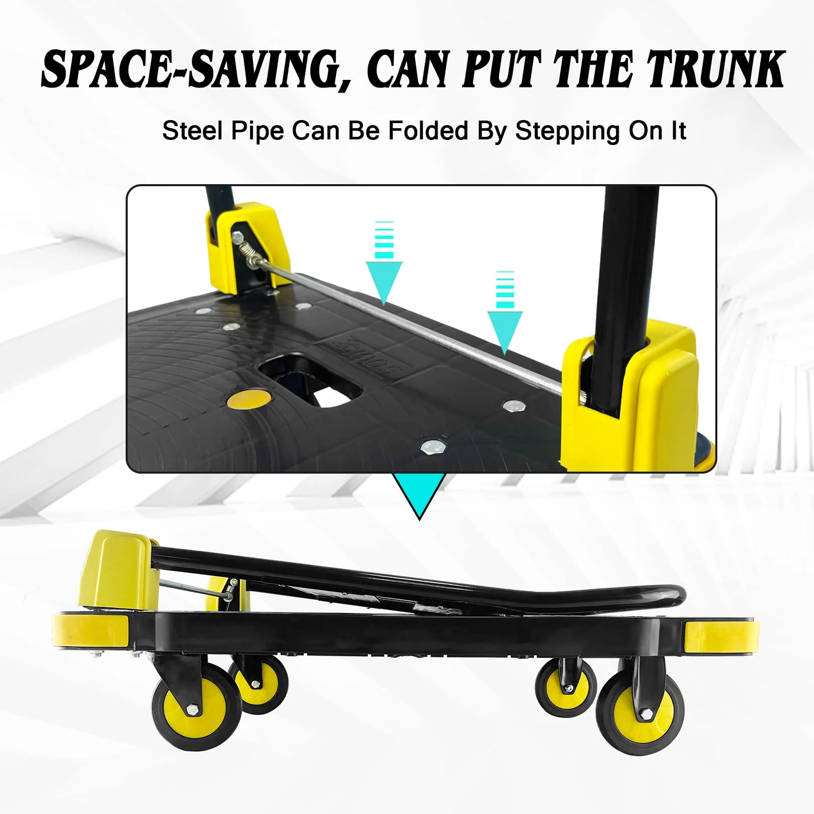 Chinco Folding Platform Truck Cart 1000LBS Push Cart