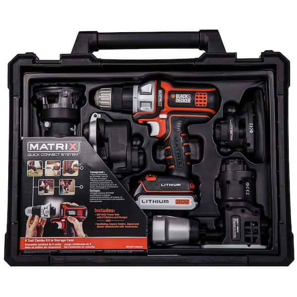 20V Max Lithium-Ion Cordless Matrix 6 Tool Combo Kit with Storage Case