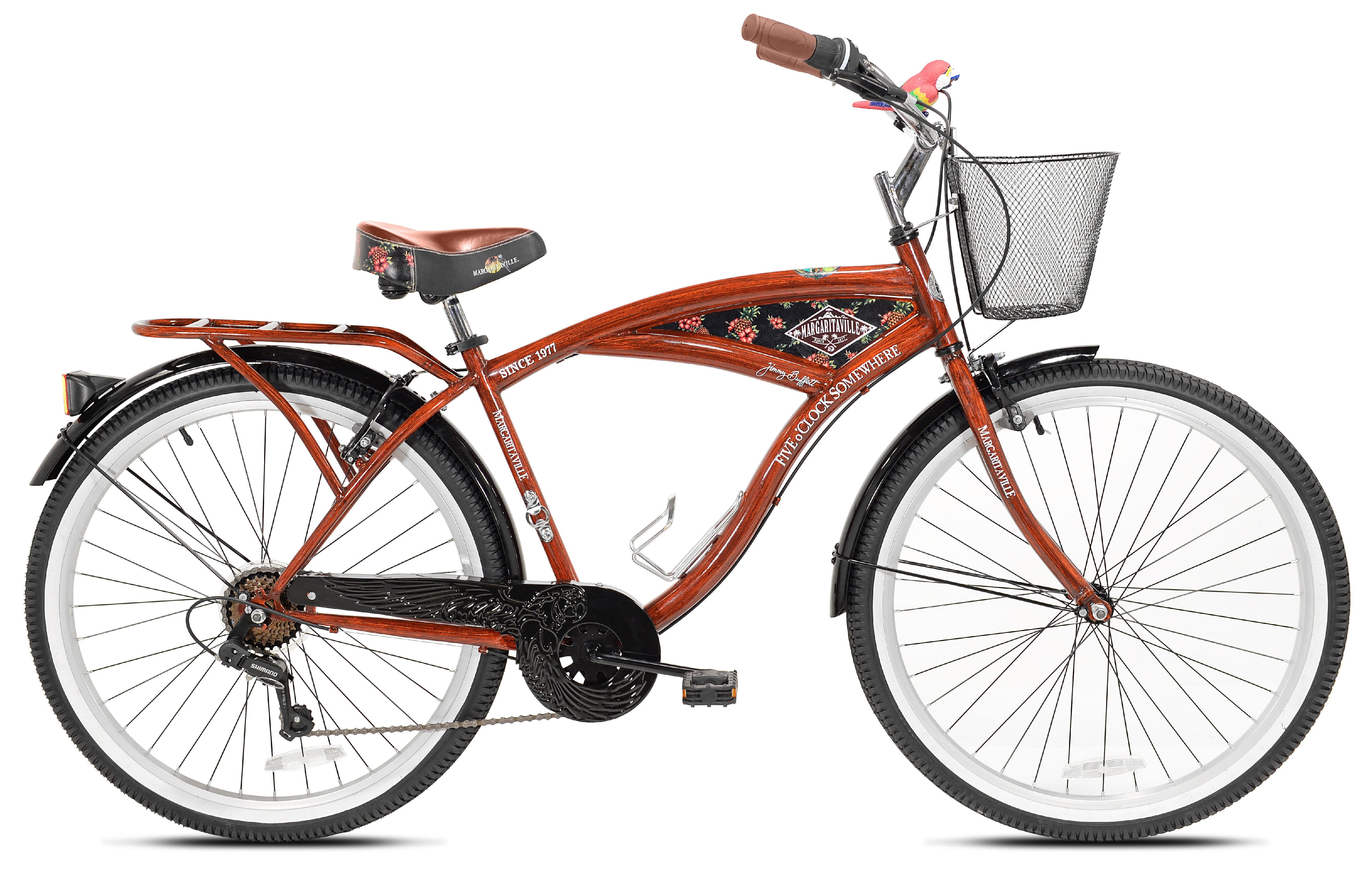 26 Margaritaville Men's Cruiser Bike. Wood Grain Color