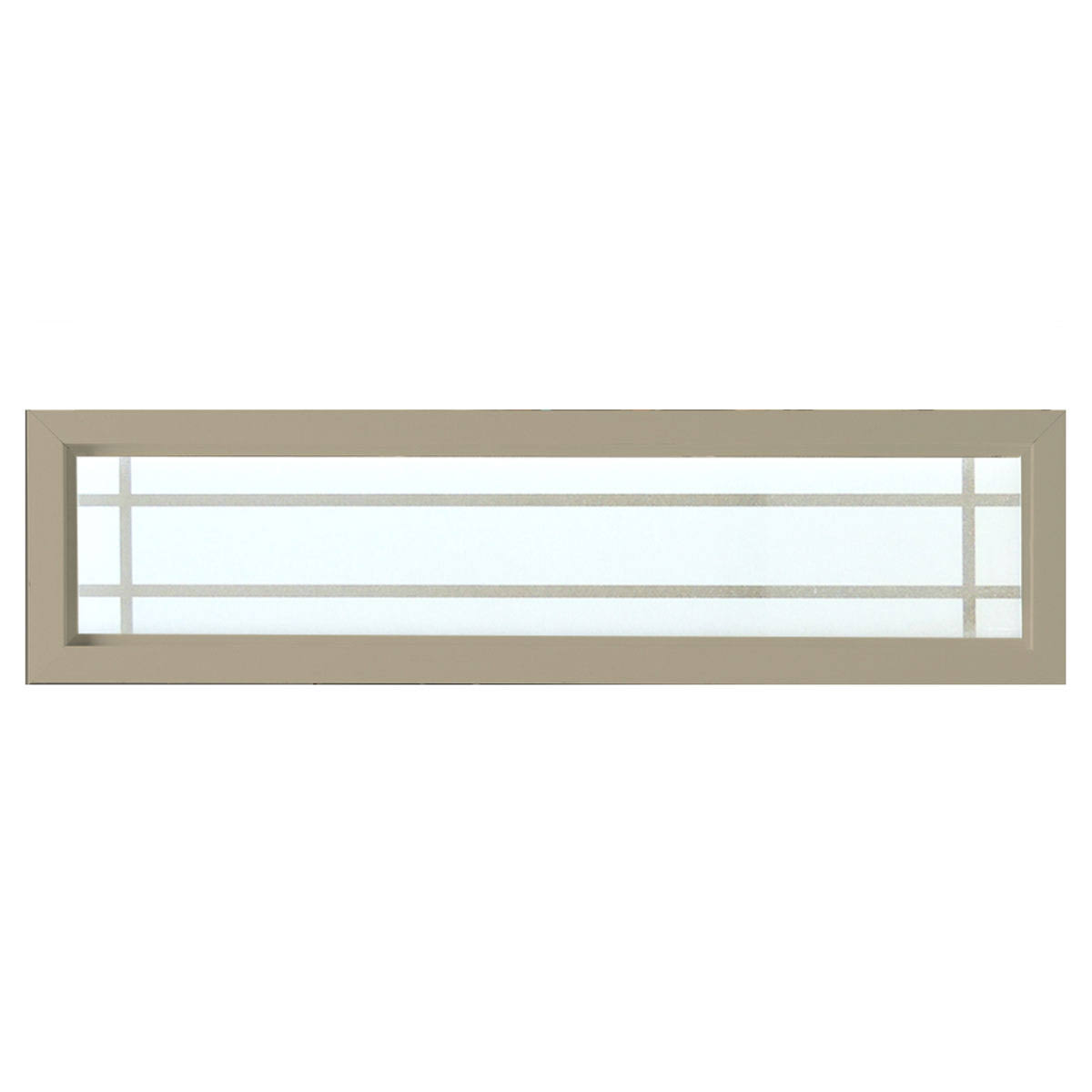 Hy-Lite 47.5 in. x 11.5 in. Prairie Decorative Glass Picture Vinyl Window - Tan