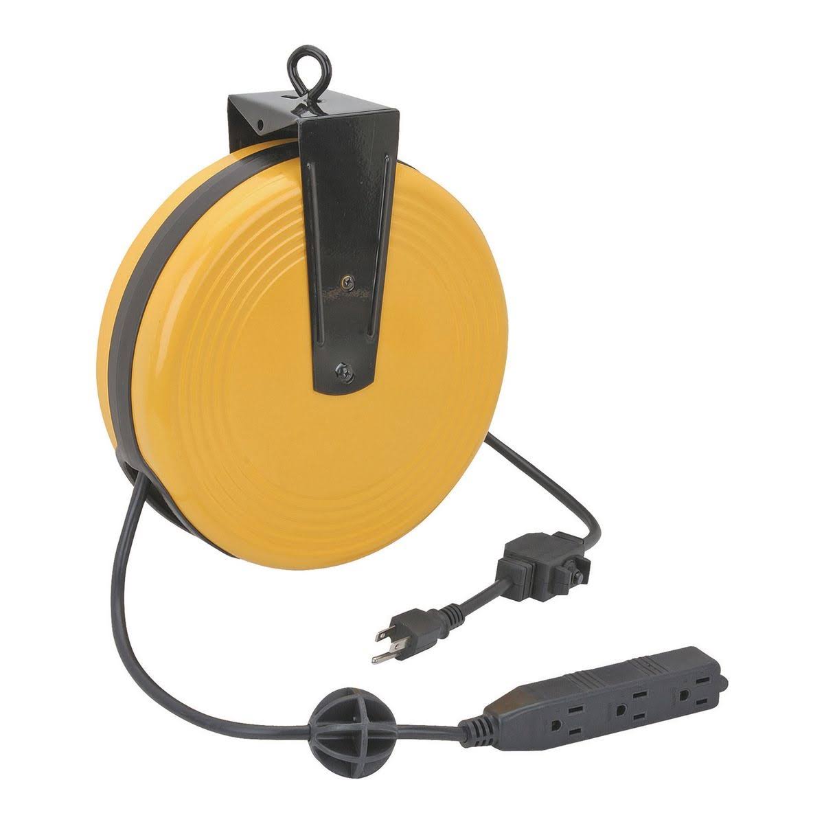 Hft 30 ft. Retractable Cord Reel with Triple Tap 66832
