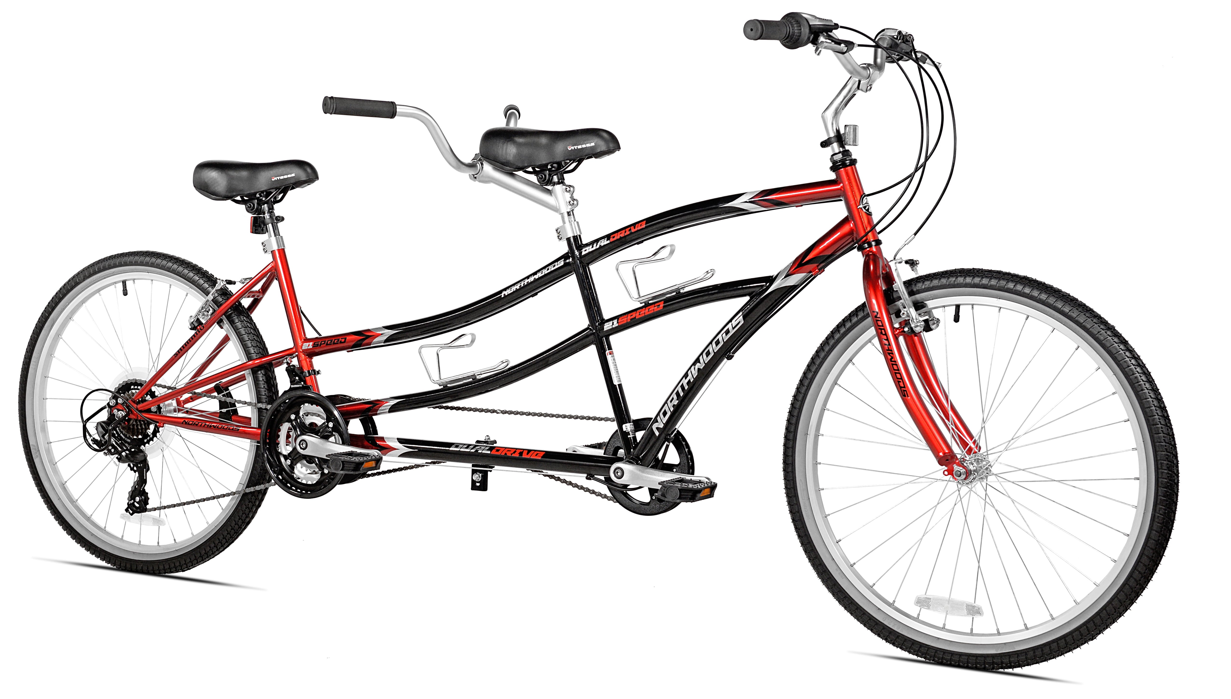 26 Northwoods 21-Speed Dual Drive Tandem Adult's Bike. Red/Black
