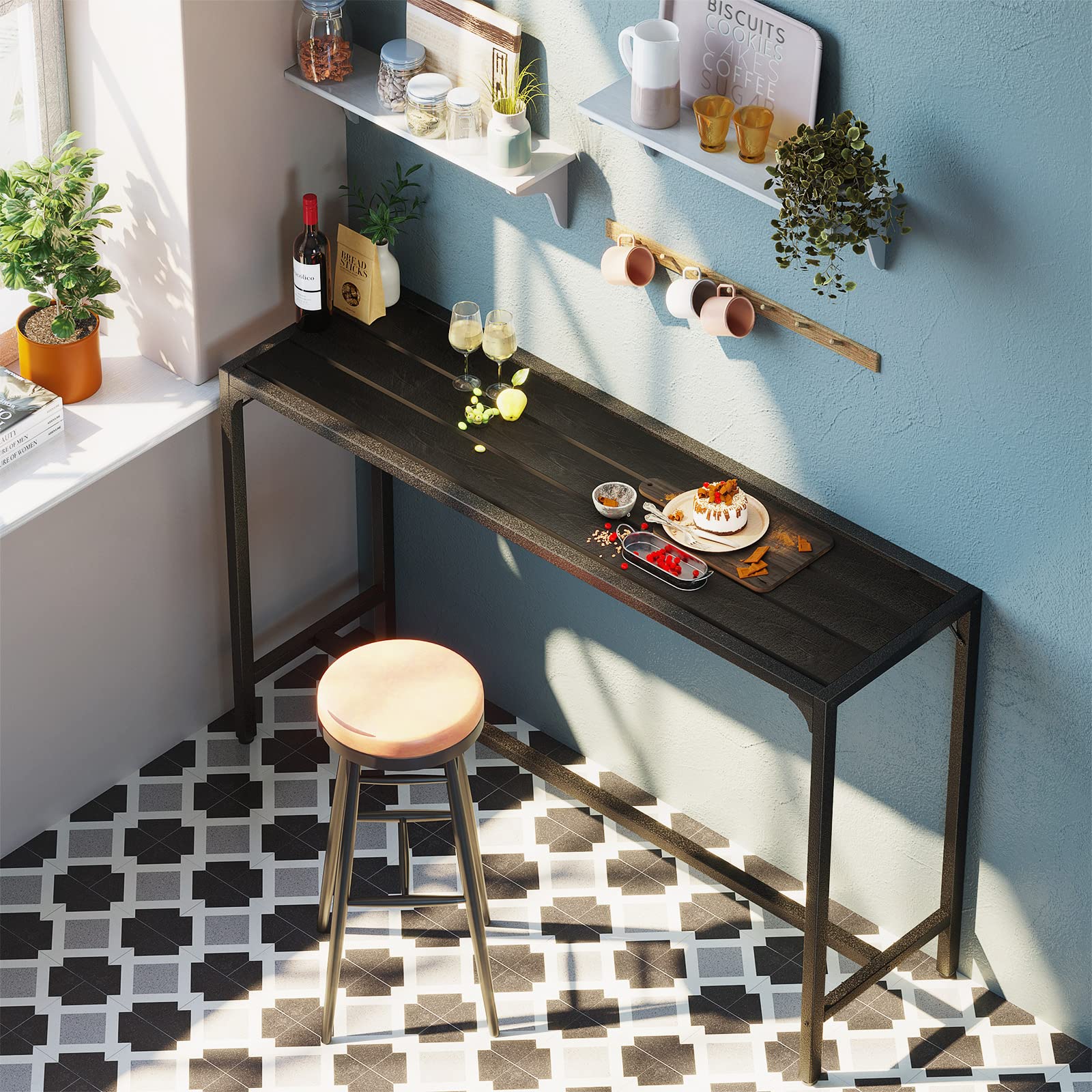 ODK 55 Inch Outdoor Bar Table for Hot Tub. Garden