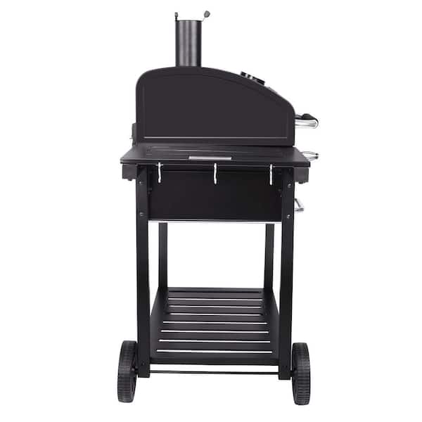 Deluxe 30 in. Charcoal Grill. BBQ Smoker Picnic Camping Patio Backyard Cooking. Black