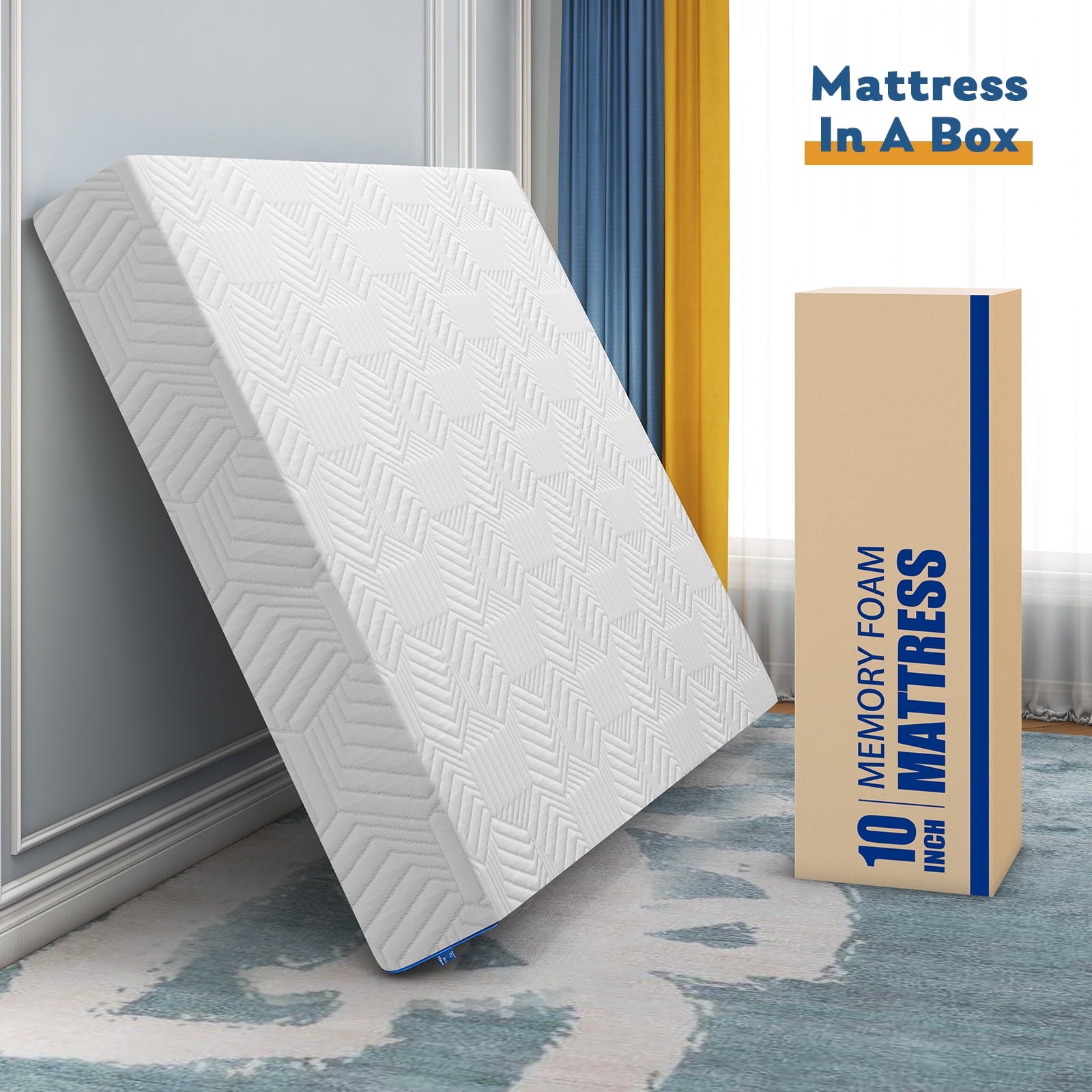Size Mattress. 10 inch Gel Memory Foam Mattress Mattress in a Box. for a Comfort Sleep & Pressure Relief. Medium Firm Feel with Motion Isolating