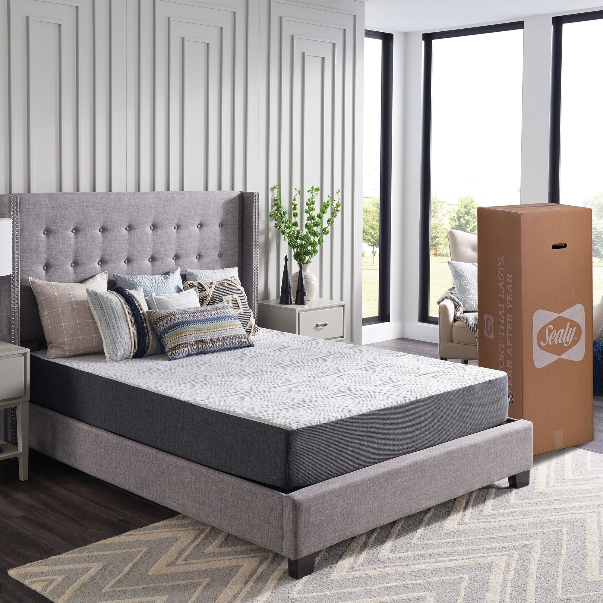 Essentials 10�� Gel Memory Foam Mattress-in-a-Box. Queen