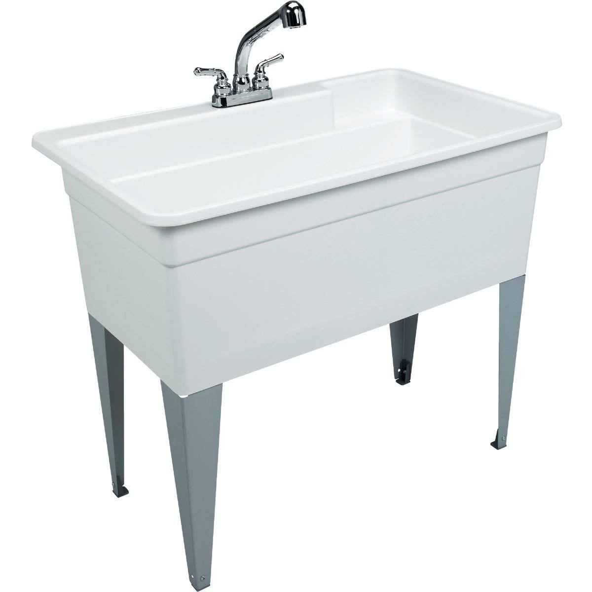 Bigtub Utilatub 36-Gallon Floor-Mount Combo Utility Tub. 34 X 40 X 24 In.. White-Instock