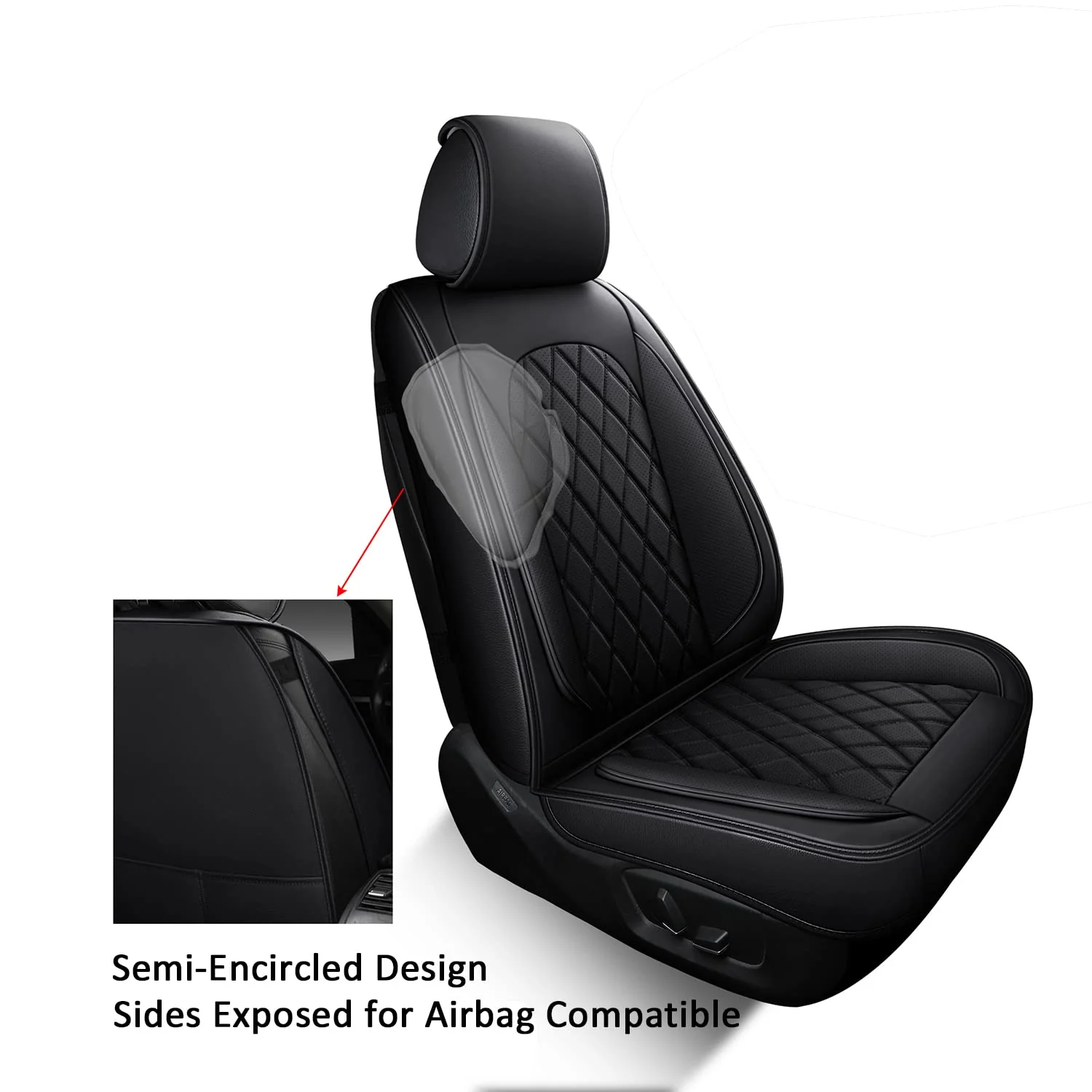 LINGVIDO Breathable Leather Car Seat Covers