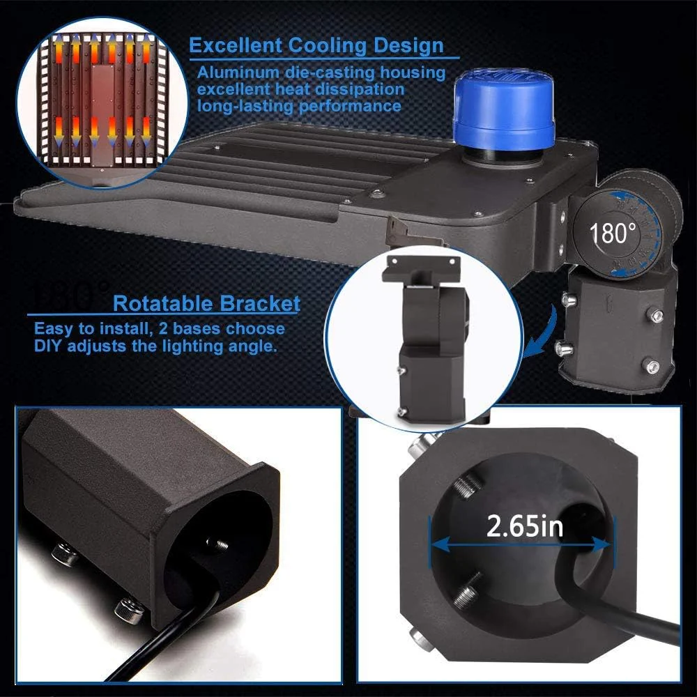 LEDMO LED Parking Lot Light 200W. Commercial Outdoor Area Lighting