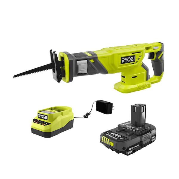 ONE+ 18V Cordless Reciprocating Saw with 2.0 Ah Battery and Charger