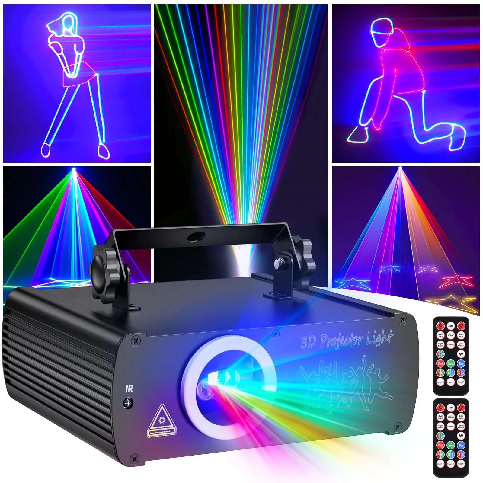 Ehaho DJ Laser Party Lights. 3D Animation RGB Lazer Stage Lighting