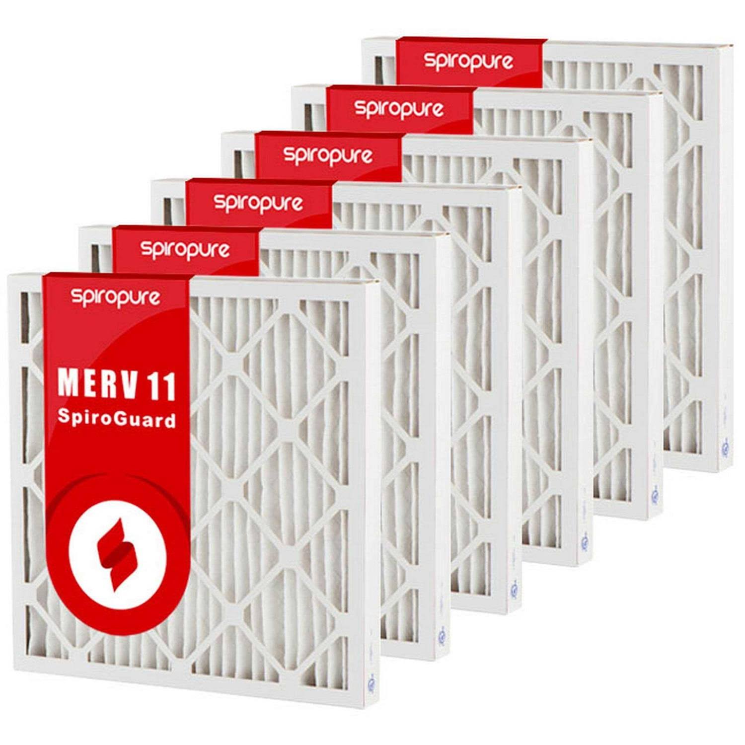 SpiroPure 30x36x2 MERV 11 Geothermal Air Filters - Made in USA 6 Pack