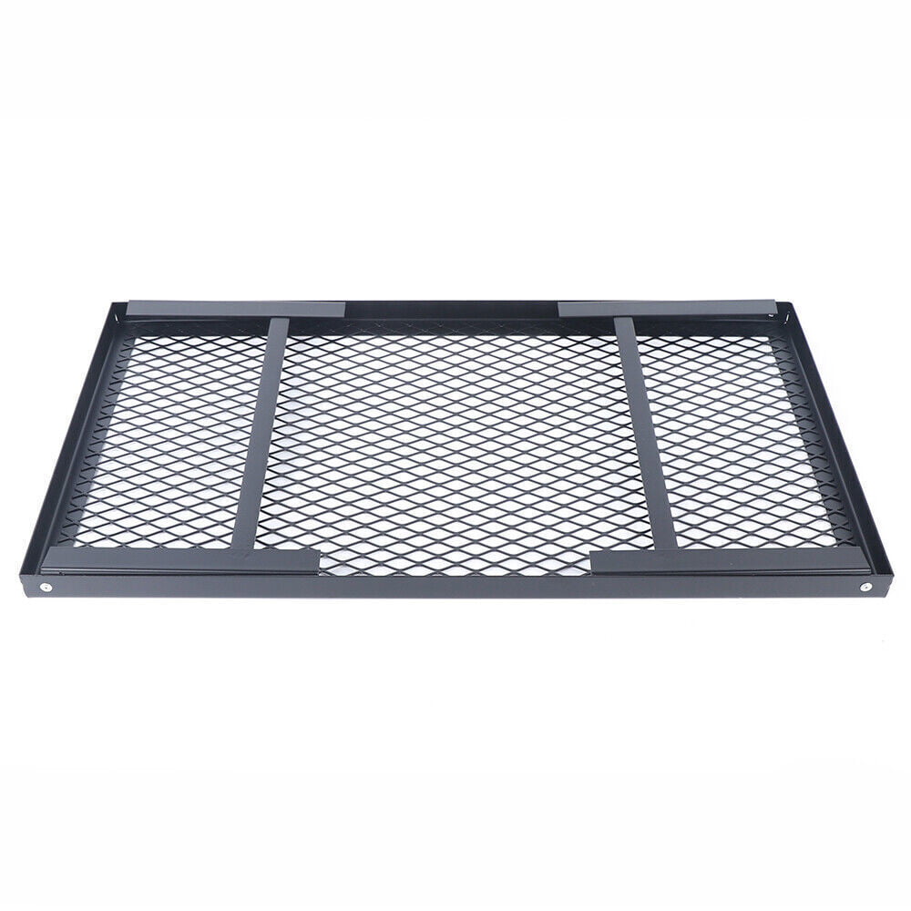 Campfire Grill Over-Fire Pit Cooking BBQ Rack Cooking Stove Black Foldable