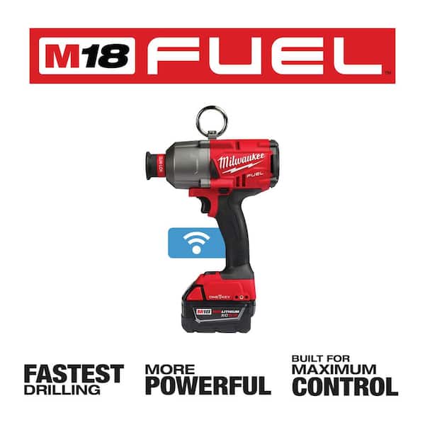 M18 FUEL ONE-KEY 18V Lithium-Ion Brushless Cordless 7/16 in. Hex Impact Wrench Kit with 2 5.0 Ah Batteries Tool Bag