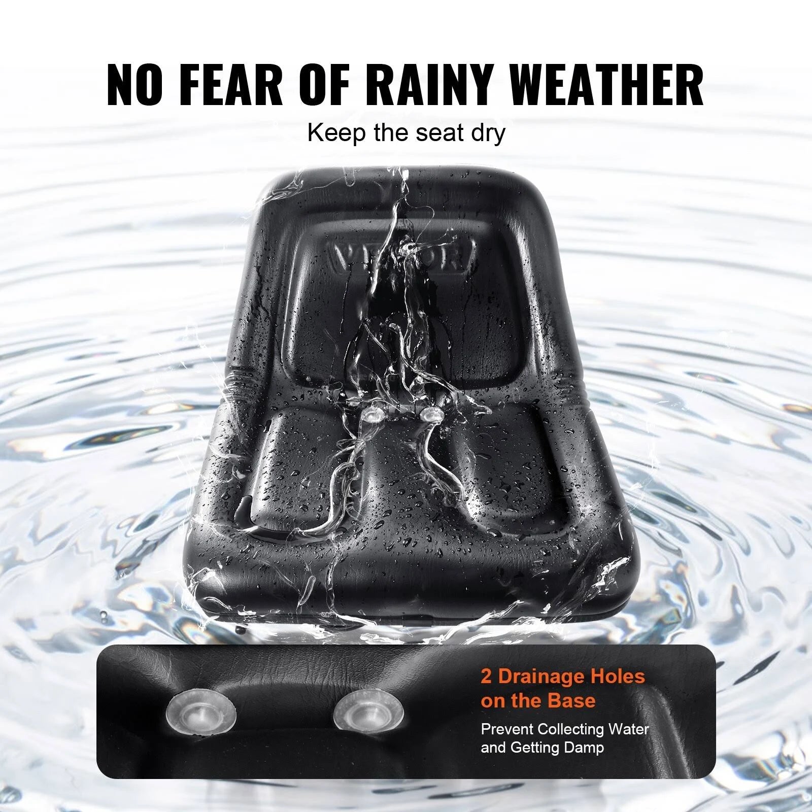 VEVOR Universal Tractor Seat Suspension Fold Down Forklift Seat with Adjustable Angle Back CCZYJZKFSAQDKKFORV0 - MadeInUSA