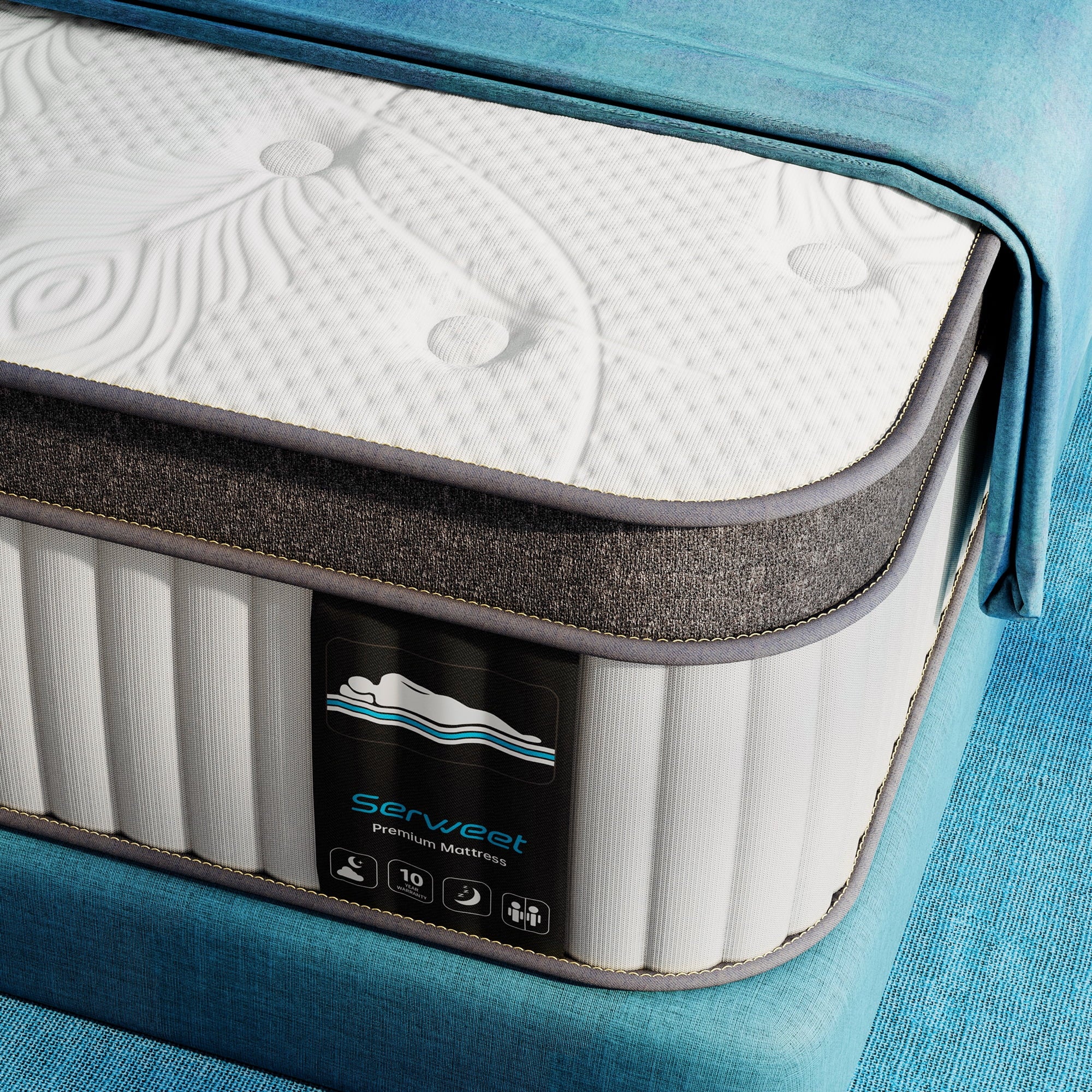 10 Inch Memory Foam Hybrid Full Mattress - Heavier Coils for Durable Support - Pocket Innersprings for Motion Isolation - Pressure Relieving - Medium Firm - Made in North America