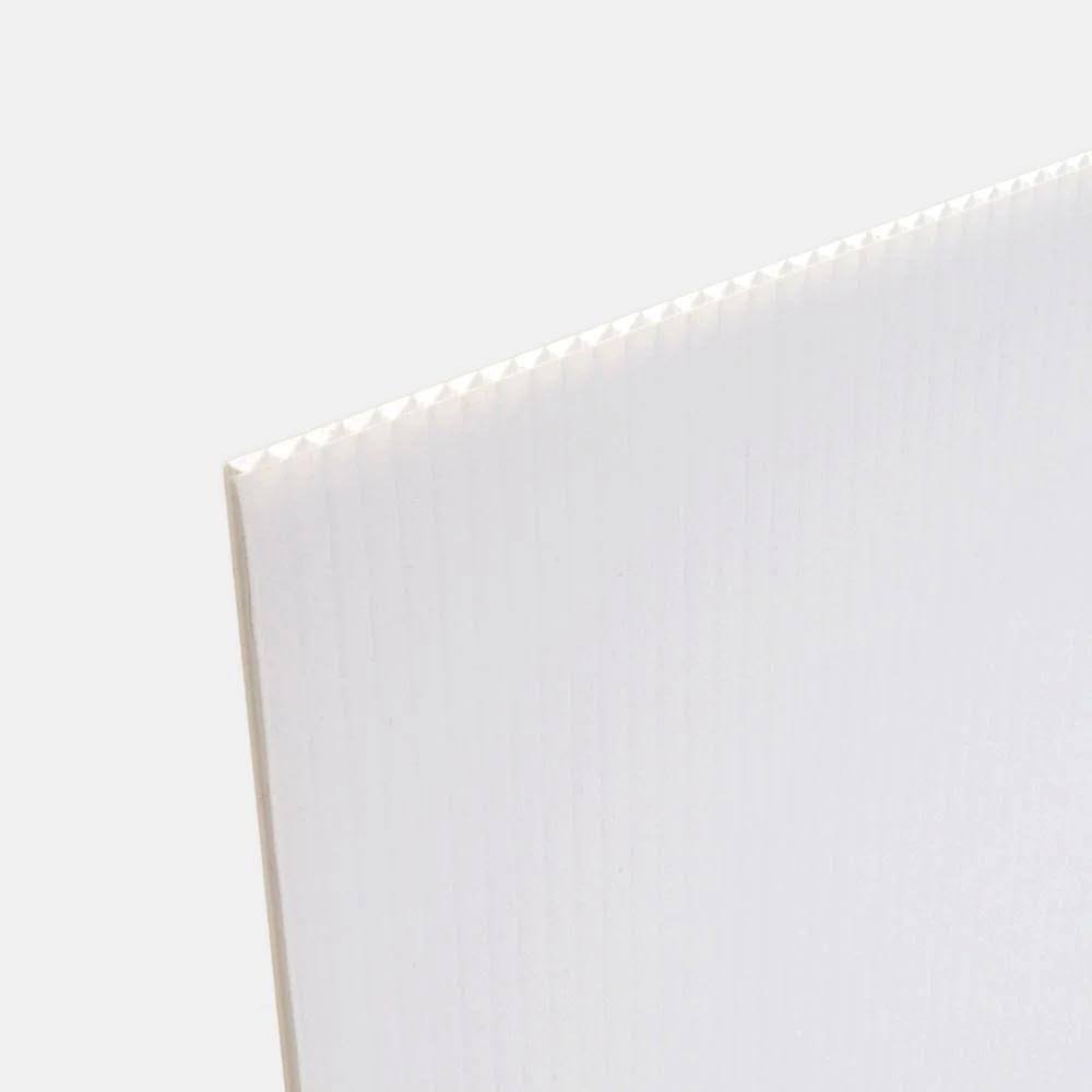 Coroplast 42069122 Plastic Cardboard 0.157-in T x 24-in W x 36-in L White Corrugated Plastic Sheet