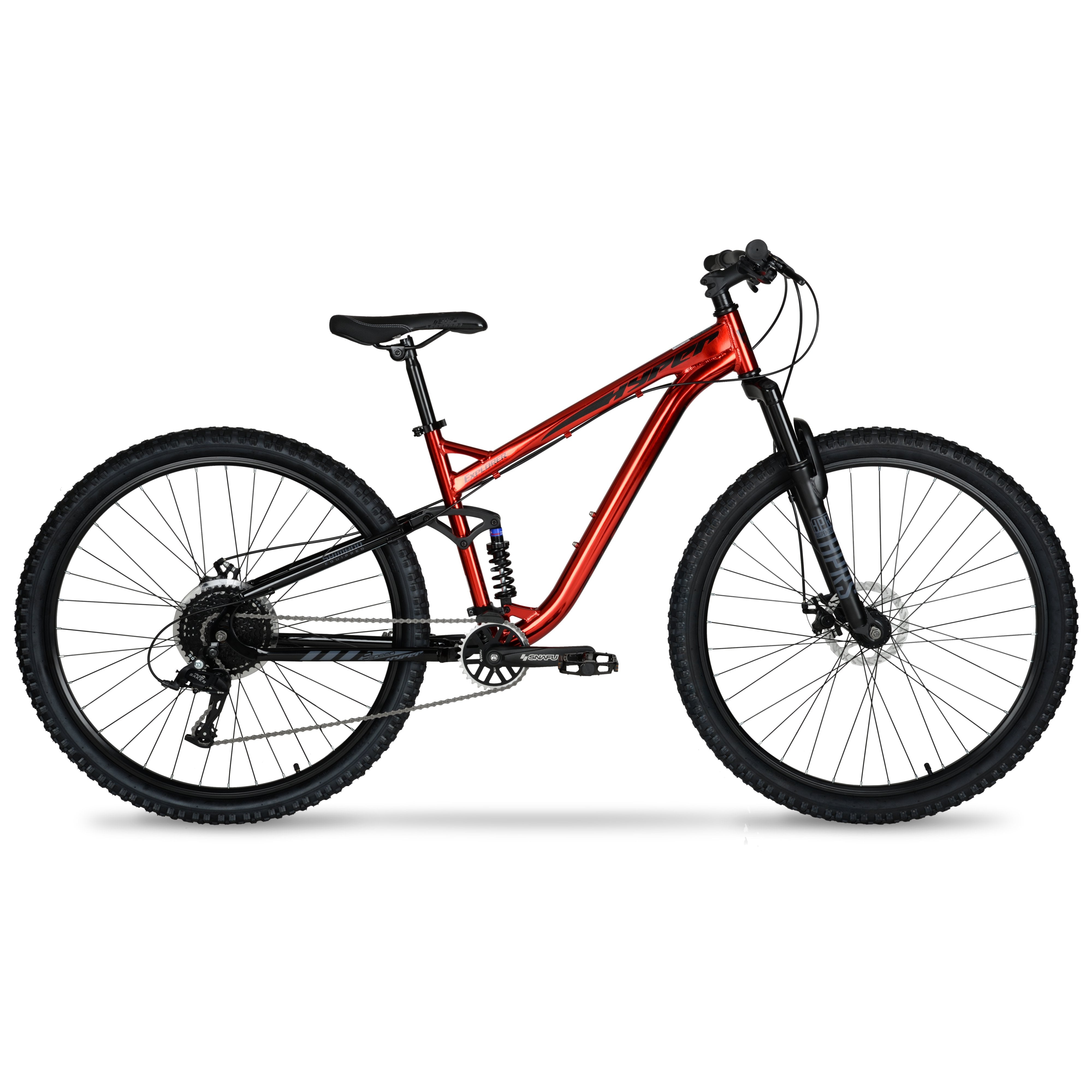 Bicycle Men's 29 In. Explorer Dual Suspension Mountain Bike. Red