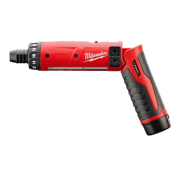 M4 4V Lithium-Ion Cordless 1/4 in. Hex Screwdriver 2-Battery Kit