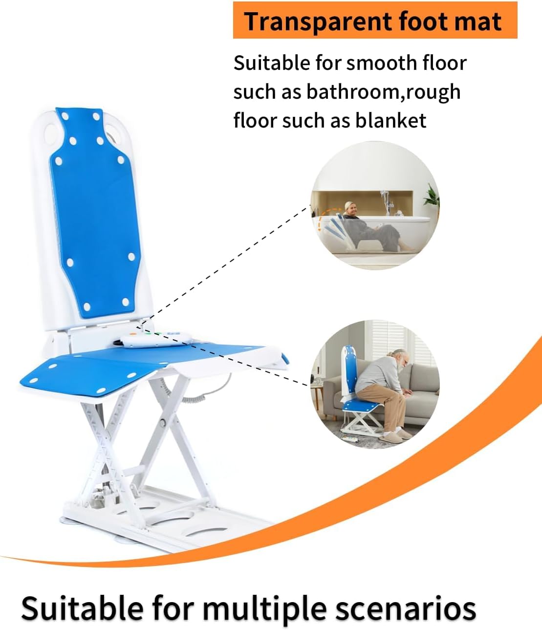 Electric Chair Lift. Get Up from Floor. Floor Lift for Elderly. Can be Raised to 20. Help You Stand Up Again. Support Up to 300 LBS. Item Weight 30 LBS
