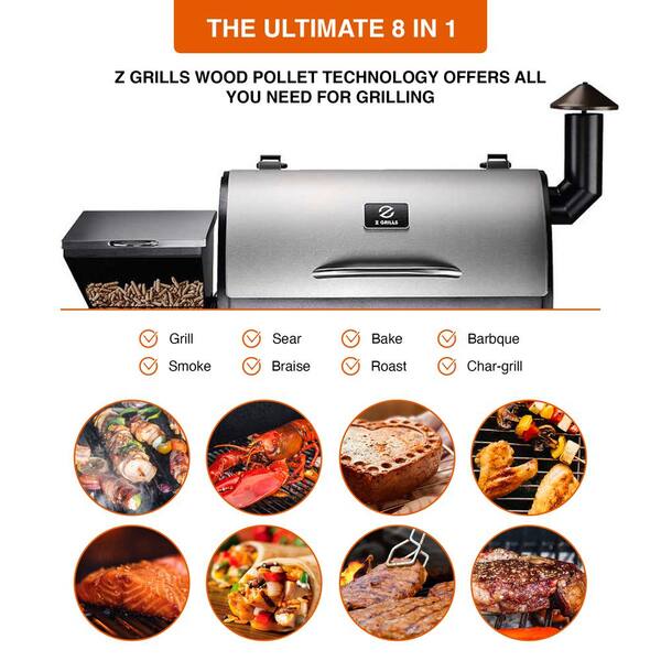 694 sq. in. Pellet Grill and Smoker. Stainless Steel