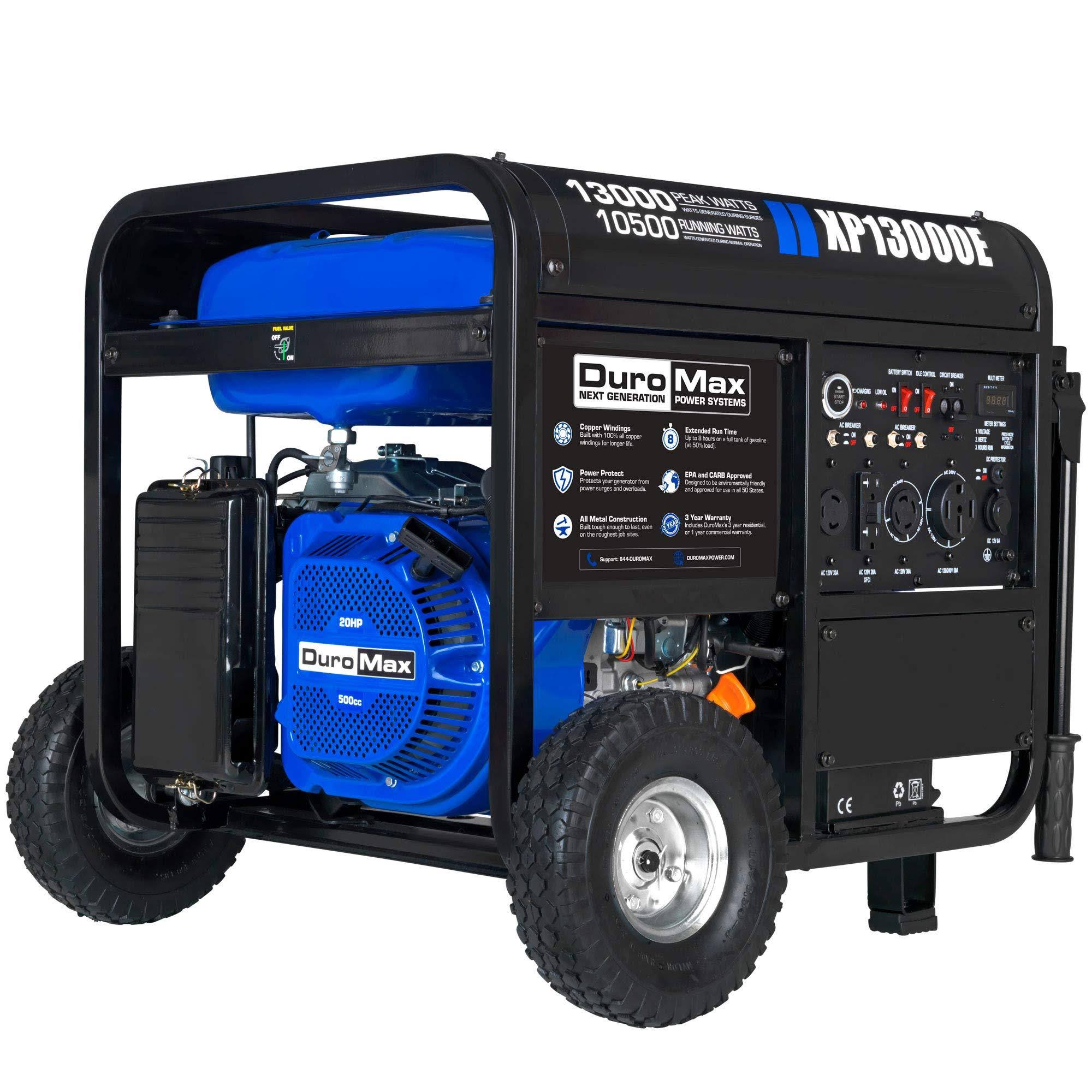 DuroMax XP13000E 13000 Watt Portable GAS Electric Start Generator(40)