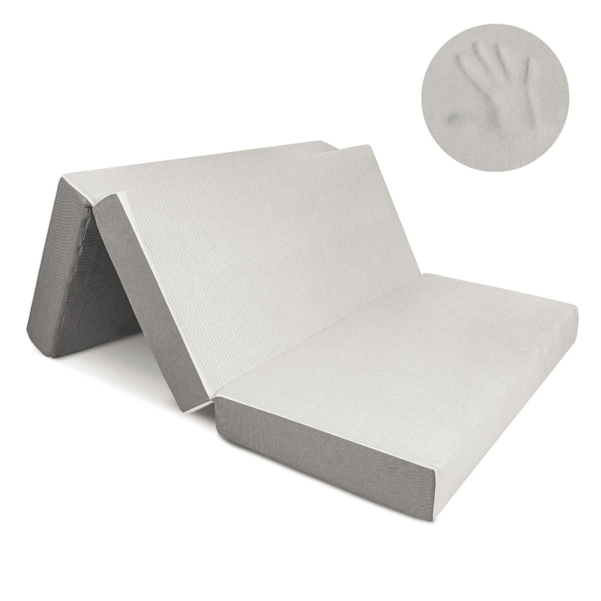 Tri Folding Memory Foam Mattress with Washable Cover Queen (78 inches x 58 inches x 6 inches)