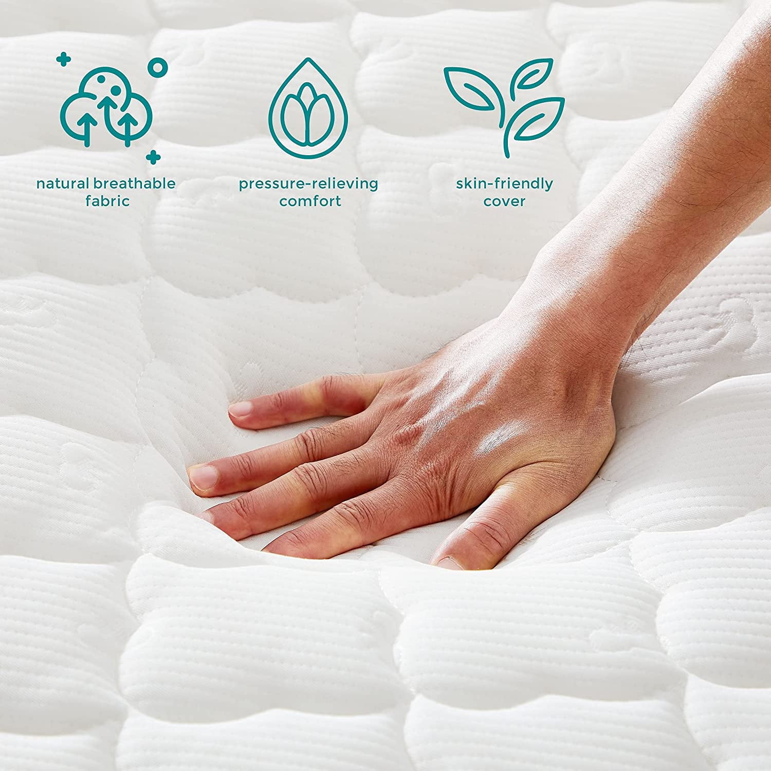 8 Inch. Gel Memory Foam Mattress Hybrid Mattresses in a Box. Twin Mattress