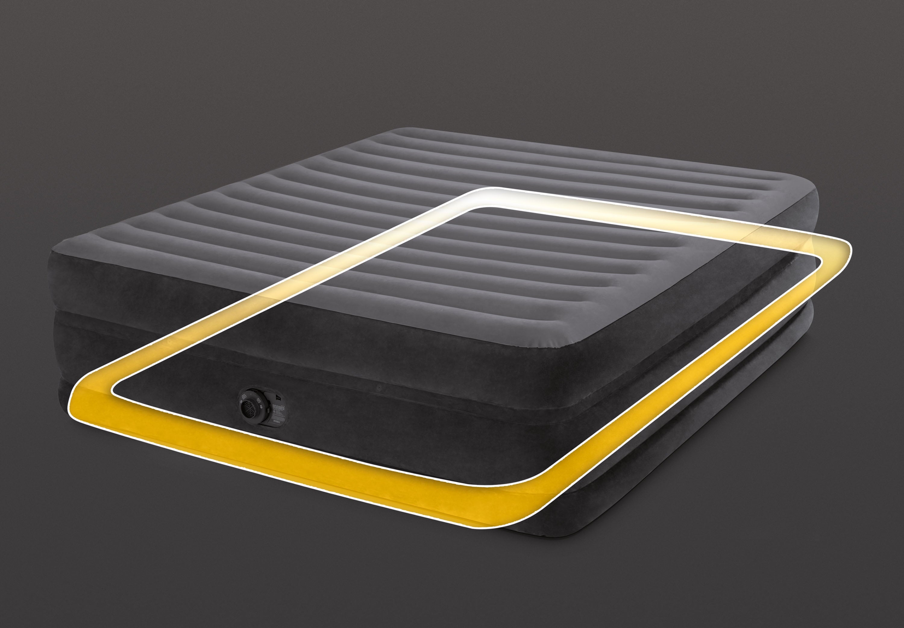 24 Dream Lux Pillow-Top Dura-Beam Airbed Mattress with Internal Pump. King