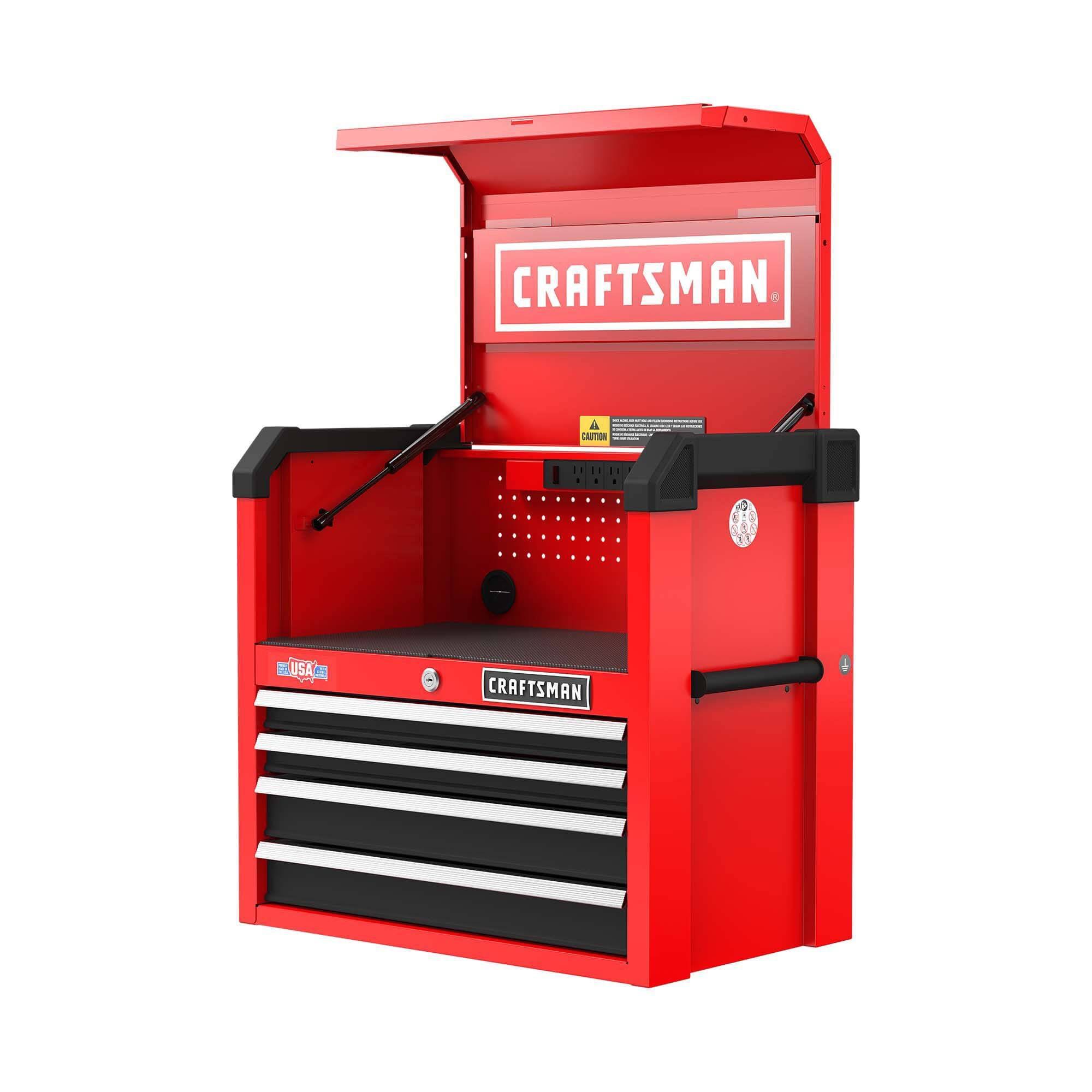 Craftsman S2000 26 in. 4 Drawer Steel Tool Chest 24.7 in. H x 16 in. D