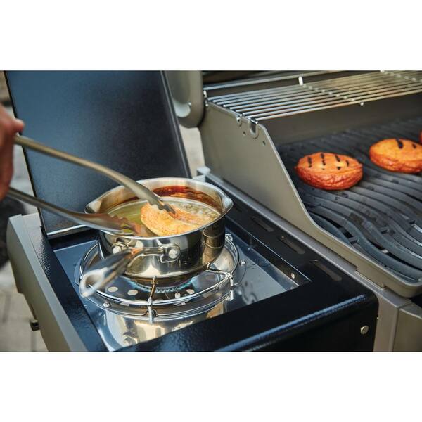 Rogue 3-Burner Propane Gas Grill with Range Side Burner in Black