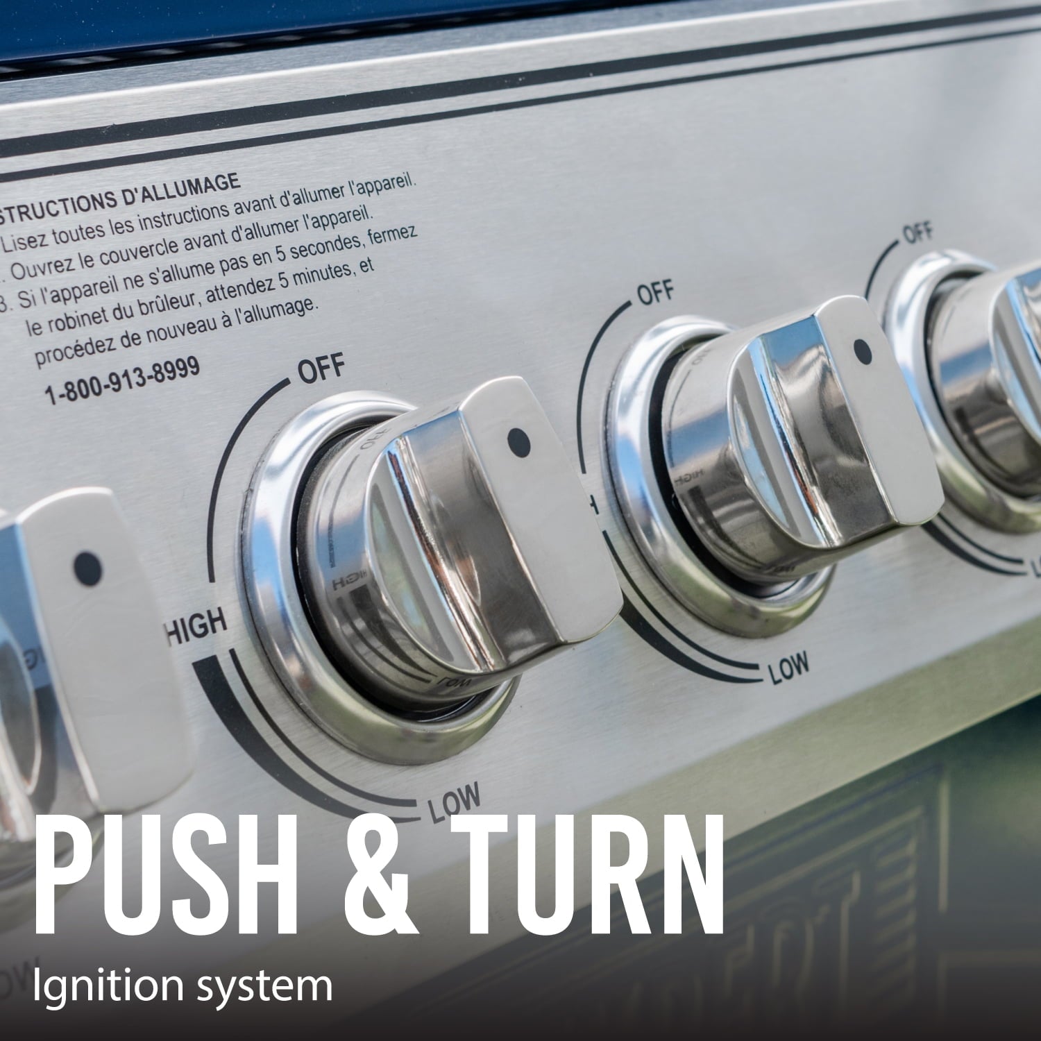 Grill 6 Burner Propane Gas Grill in Blue