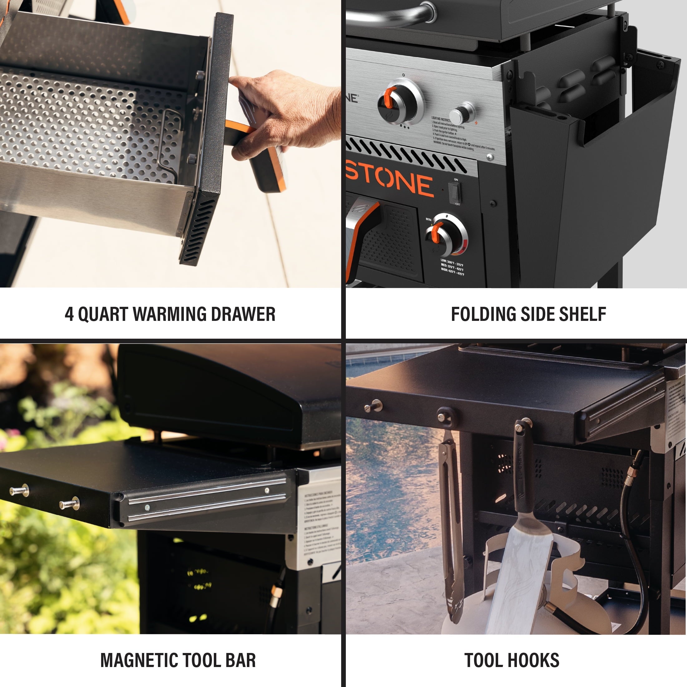 2-Burner 28 Griddle with Air Fryer Combo