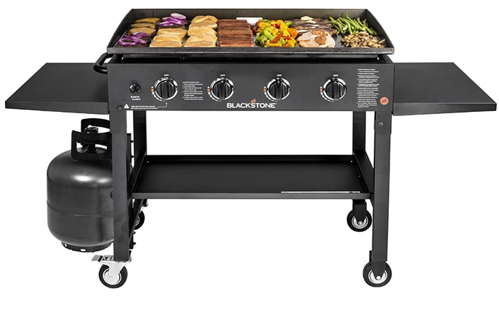 4-Burner 36 Griddle Cooking Station w/ Rear Grease Management