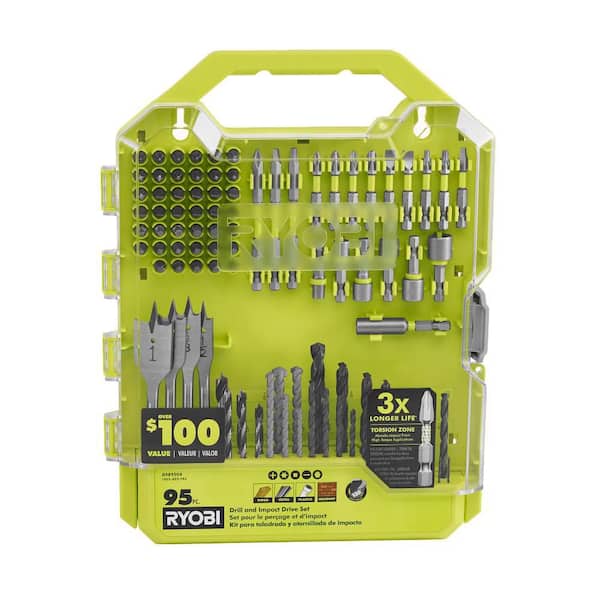 ONE+ 18V Cordless 3/8 in. Drill/Driver Kit with 1.5 Ah Battery. Charger. and Drill and Drive Kit (95-Piece)