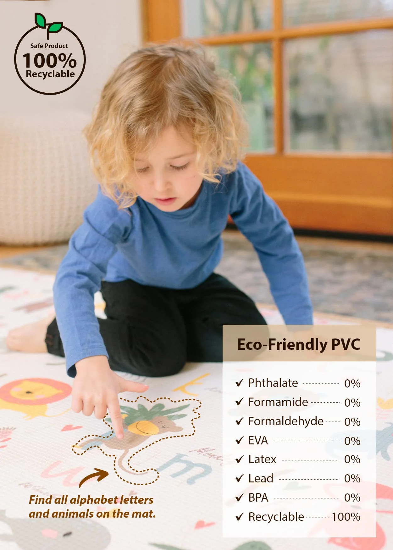 Baby Care Medium Play Mat 73'' x 49''