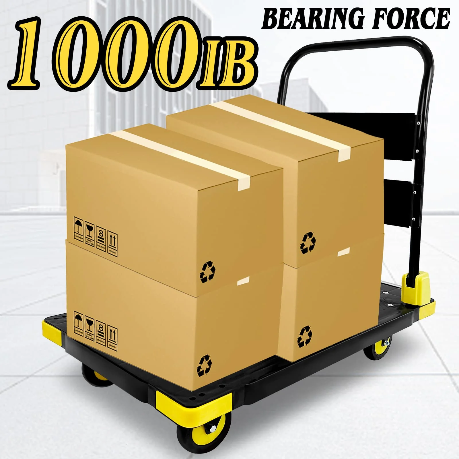 Chinco Folding Platform Truck Cart 1000LBS Push Cart