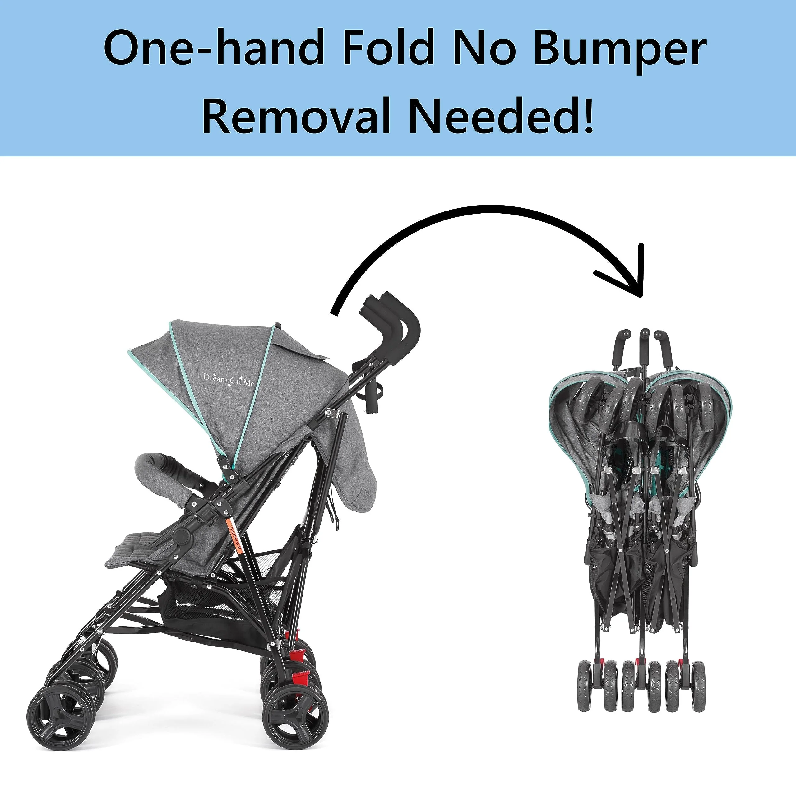 Dream On Me Volgo Lightweight Twin Umbrella Stroller