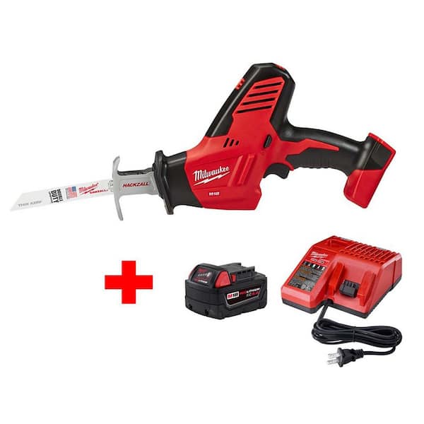 M18 18V Lithium-Ion Cordless HACKZALL Reciprocating Saw W/ M18 Starter Kit and (1) 5.0Ah Battery & Charger