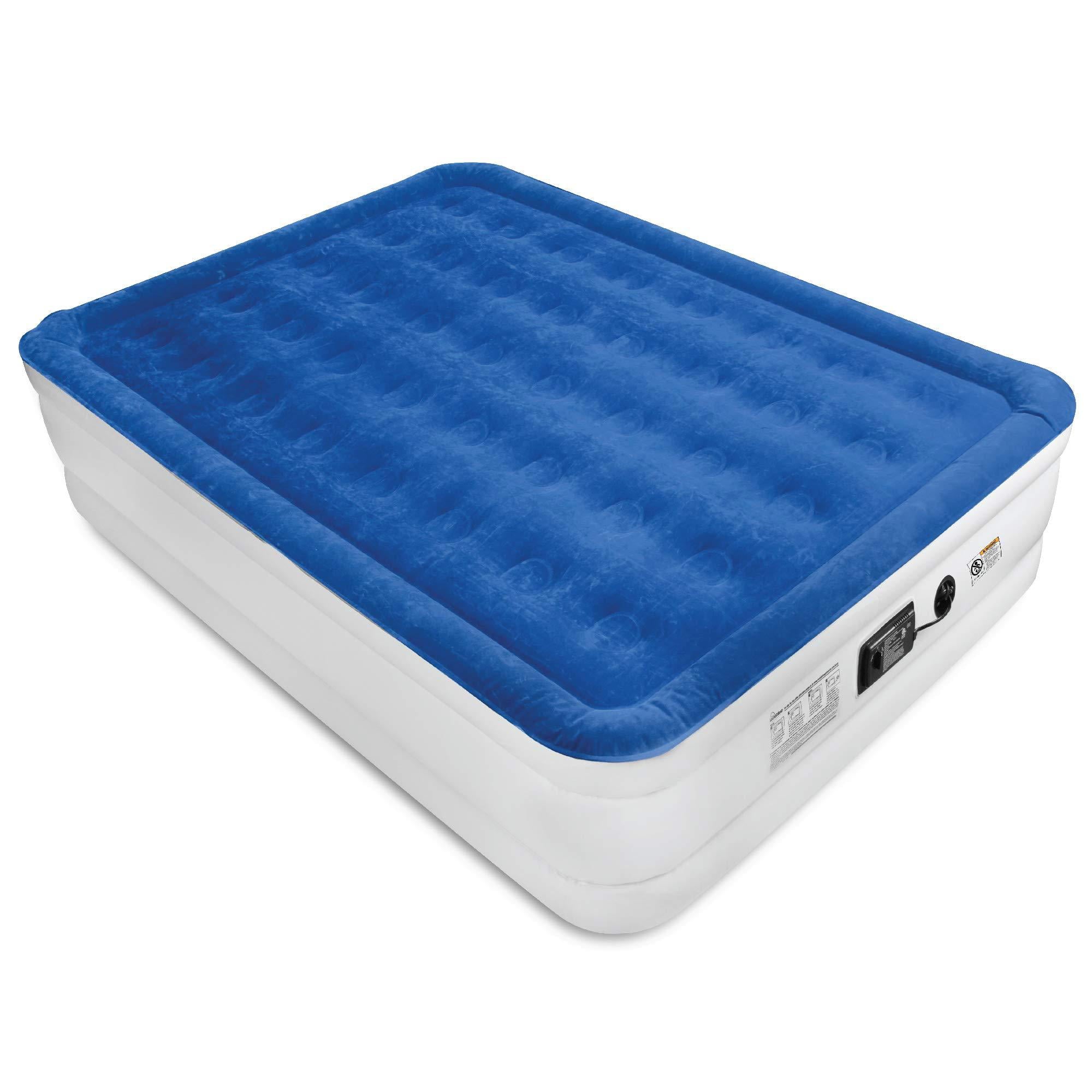 Dream Series Air Mattress with ComfortCoil Technology & Internal Built In High Capacity Pump - Queen Size