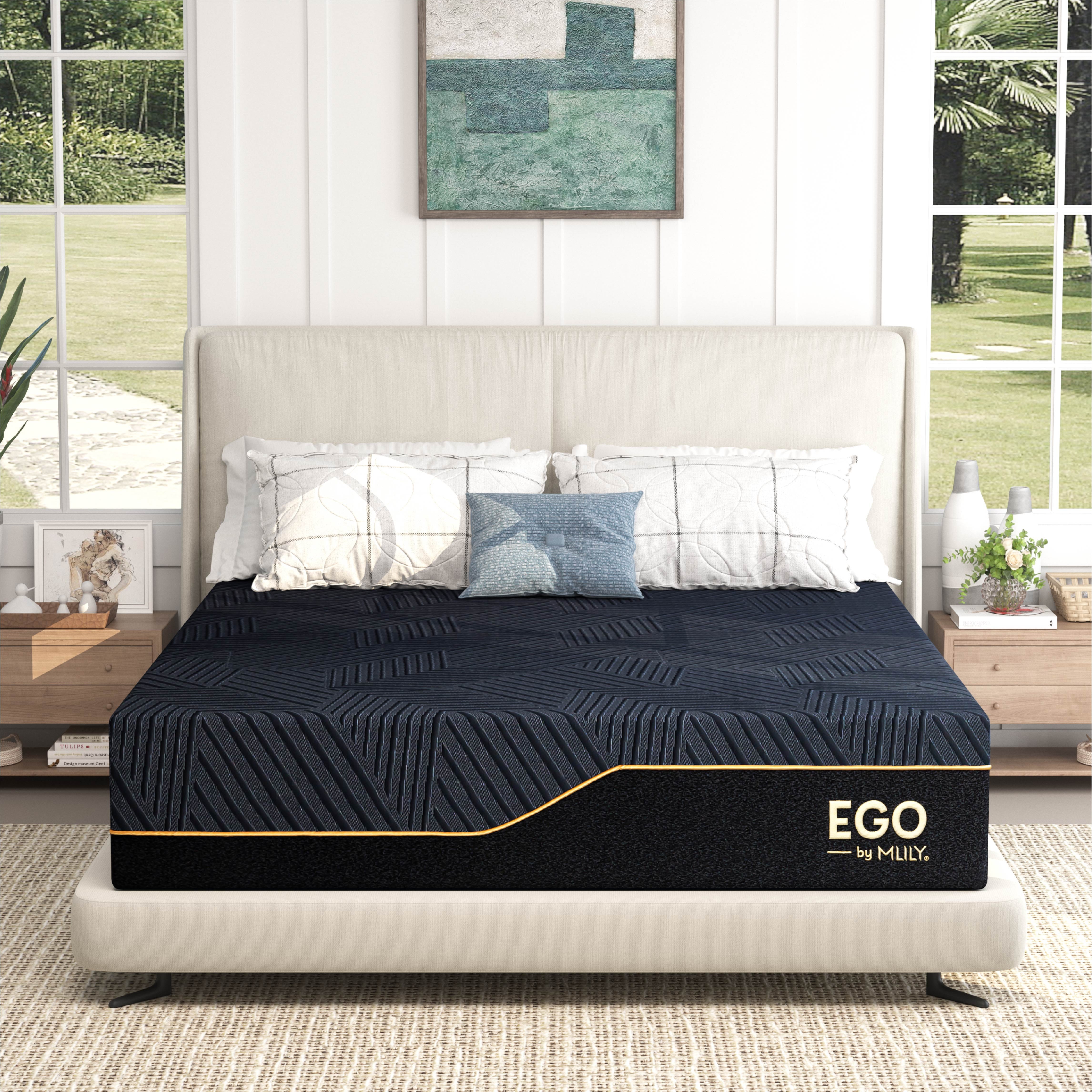inch EGO Copper Gel Memory Foam Mattress In a Box. King. Medium