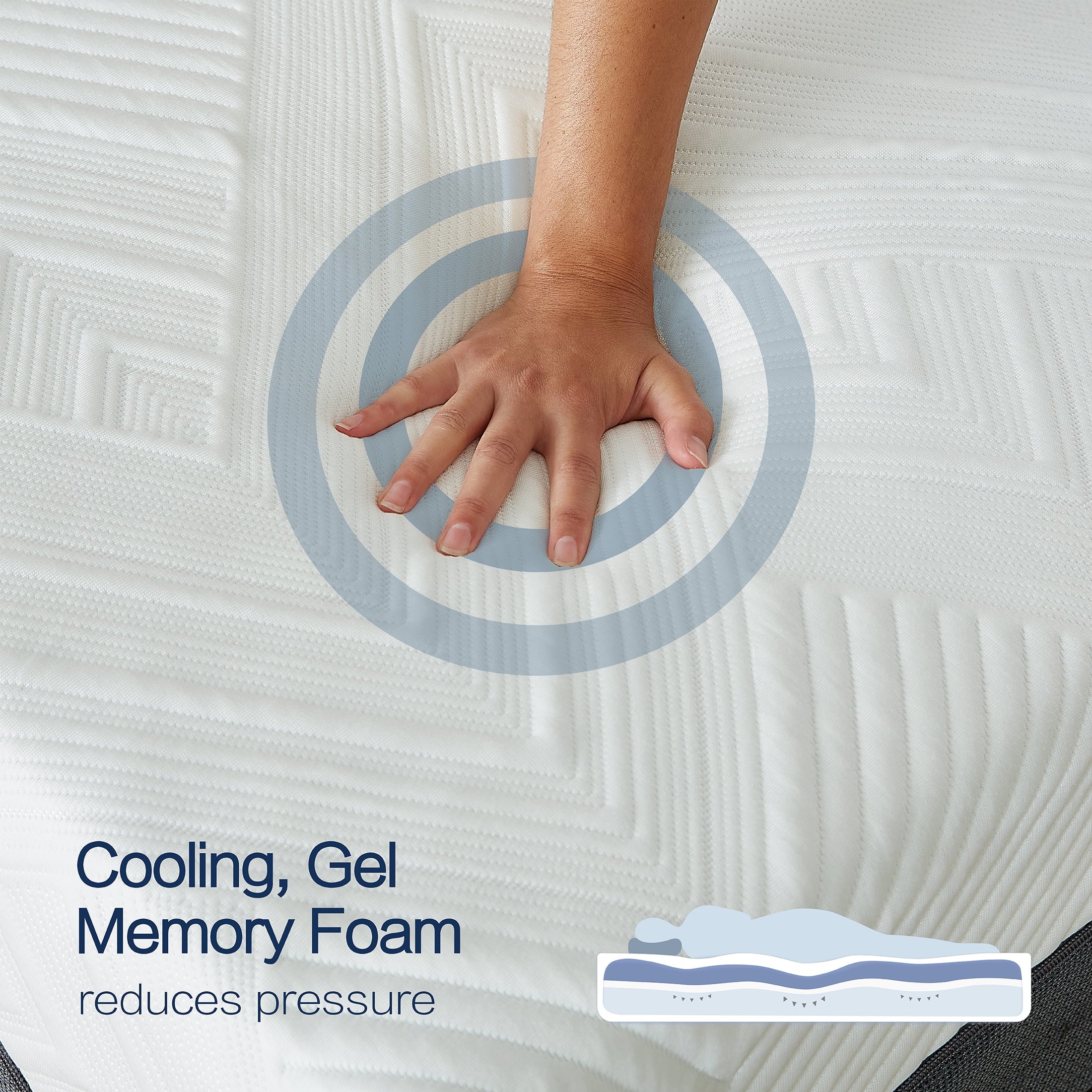 & Rye Spirit 12 Medium Plush Hybrid of Gel Memory Foam and Spring Mattress. Queen