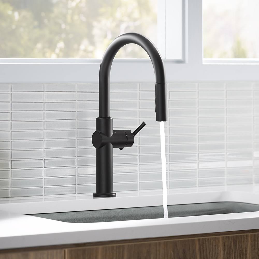 Kohler K-22972 Crue Pull-Down Single-Handle Kitchen Faucet Matte Black