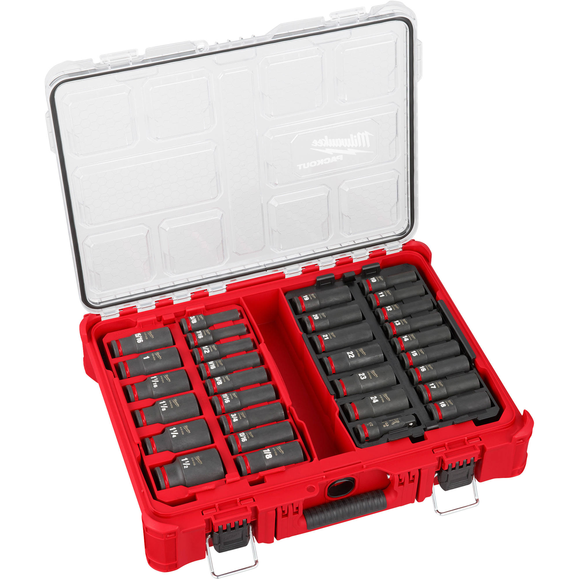 Milwaukee 49-66-6806 Shockwave Impact Duty Socket 1/2 Drive 31-Piece PACKOUT Set