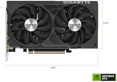 2025 GIGABYTE GeForce RTX 4060 Ti WINDFORCE OC 16G Graphics Card  2X WINDFORCE Fans  16GB 128-bit GDDR6  GV-N406TWF2OC-16GD Video Card