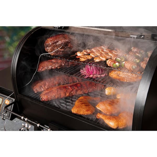 Rider 1200 DLX Pellet Grill and Smoker in Black with 1.234 sq. in. Cooking Space
