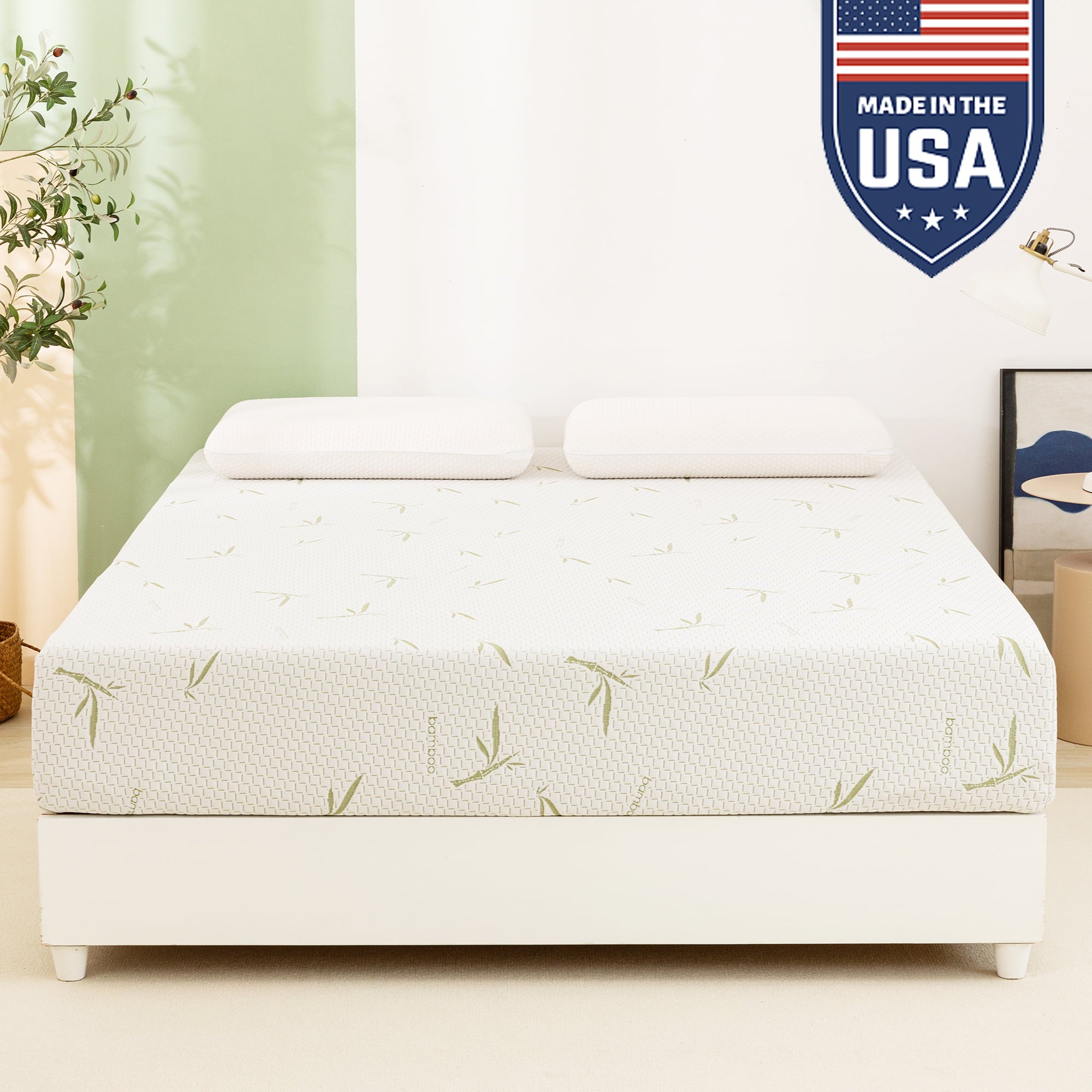 Size Mattress. 10 inch Gel Memory Foam Mattress in a Box with Bamboo Cover.CertiPUR-US Certified