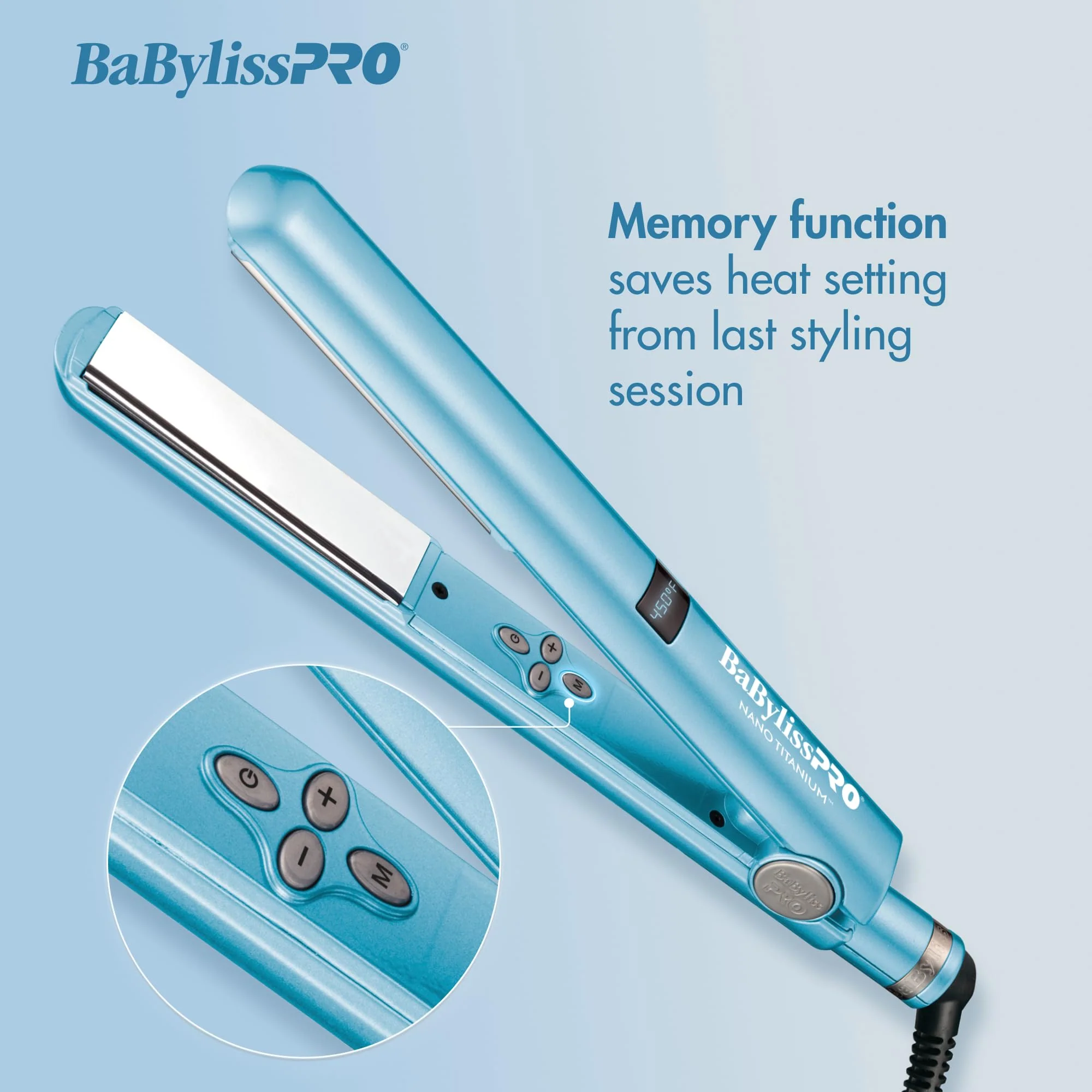 BaBylissPRO 1 Nano Titanium Flat Iron Hair Straightener